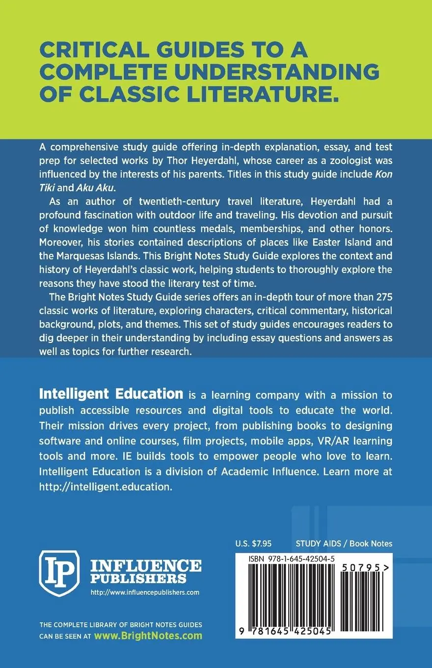Rückseite: 9781645425045 | Study Guide to Kon-Tiki and Aku-Aku by Thor Heyerdahl | Education