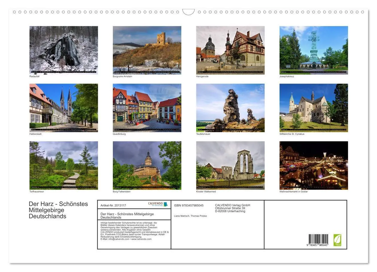 Bild: 9783457985045 | Der Harz - Schönstes Mittelgebirge Deutschlands (Wandkalender 2026...
