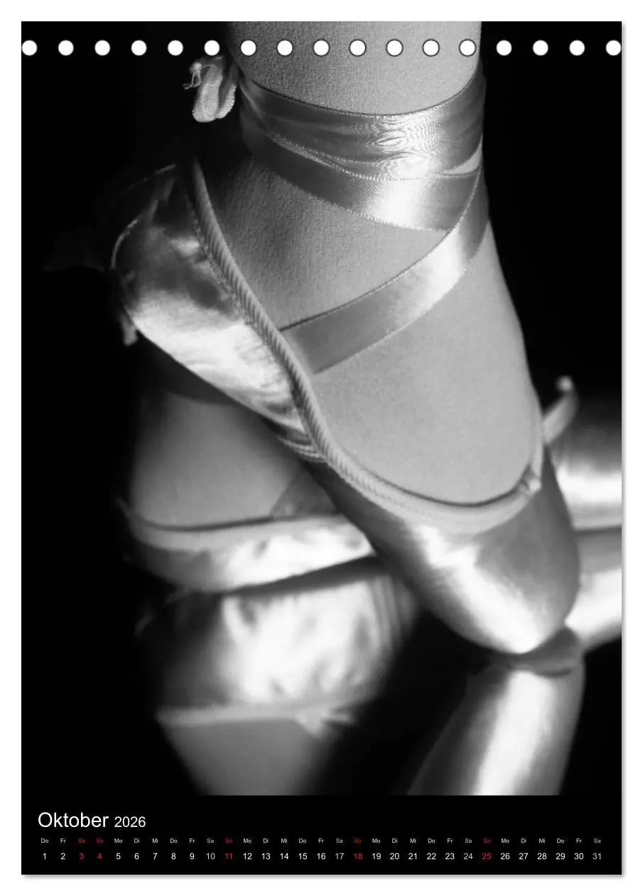 Bild: 9783516455045 | Ballett in Schwarzweiss (Tischkalender 2026 DIN A5 hoch), CALVENDO...