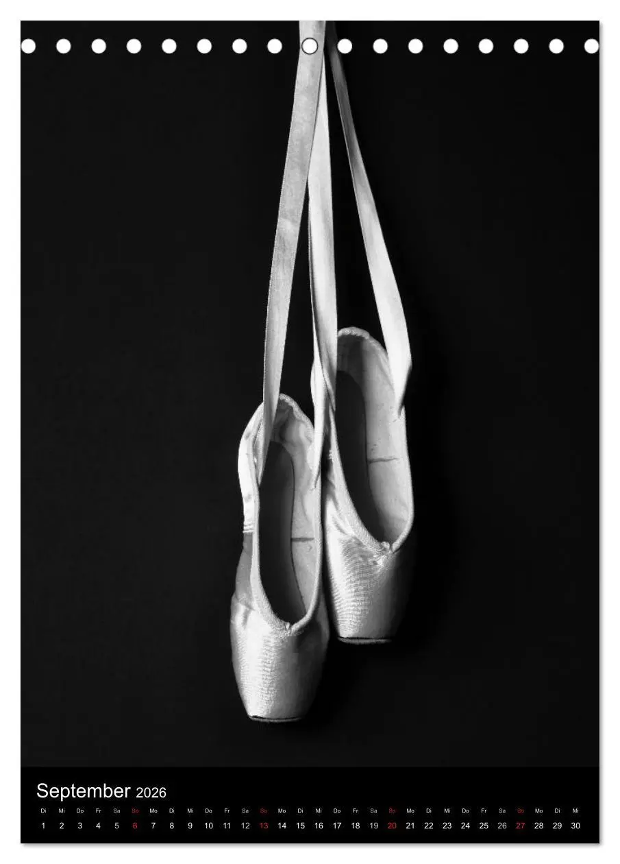 Bild: 9783516455045 | Ballett in Schwarzweiss (Tischkalender 2026 DIN A5 hoch), CALVENDO...