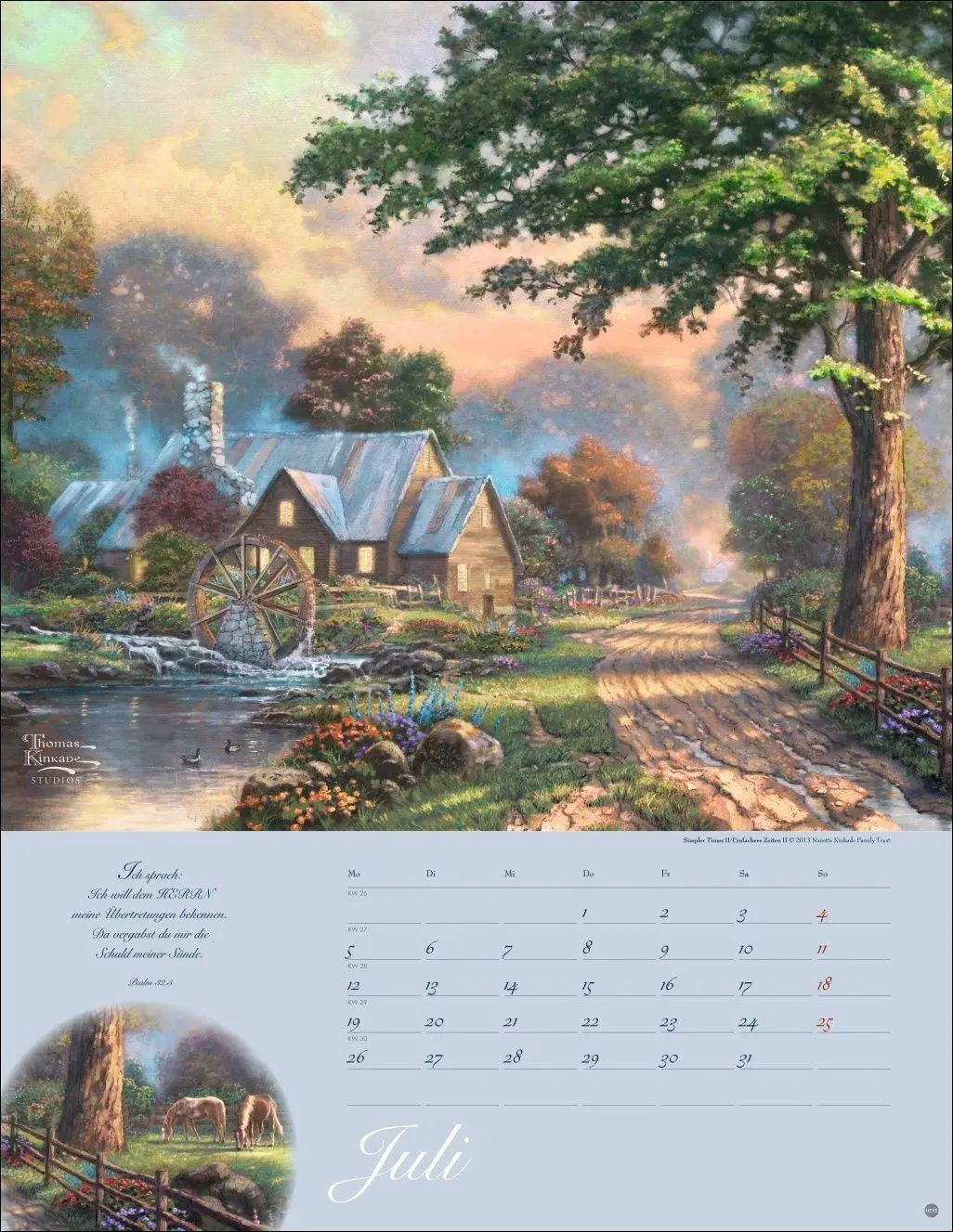 Bild: 9783756415045 | Thomas Kinkade: Land im Licht Kalender 2027 | Thomas Kinkade | 14 S.