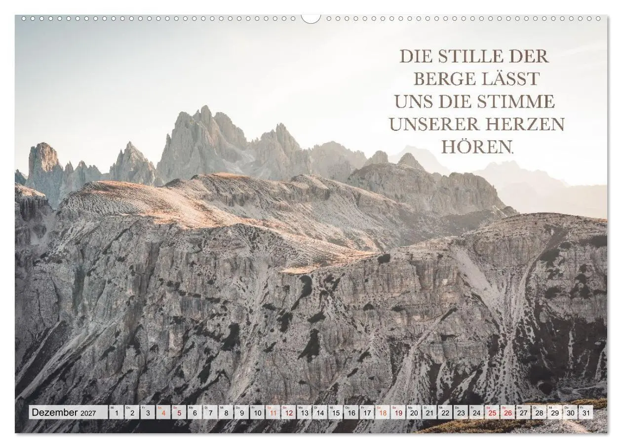 Bild: 9783516755145 | Berge und Sprüche zur Motivation und Inspiration (Wandkalender 2027...