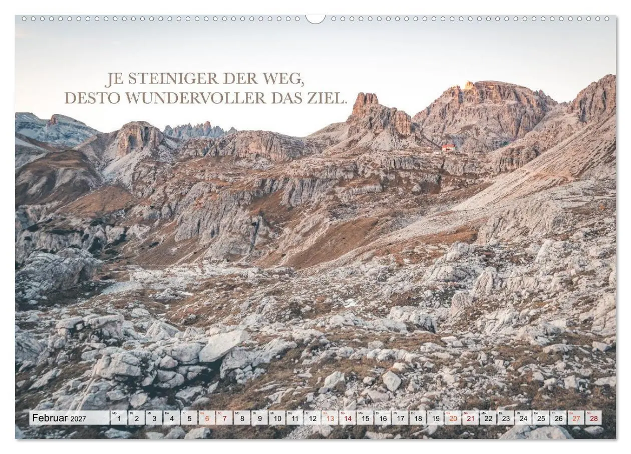 Bild: 9783516755145 | Berge und Sprüche zur Motivation und Inspiration (Wandkalender 2027...