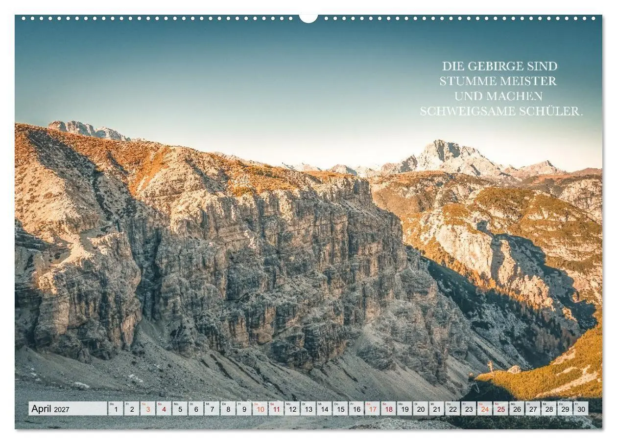 Bild: 9783516755145 | Berge und Sprüche zur Motivation und Inspiration (Wandkalender 2027...