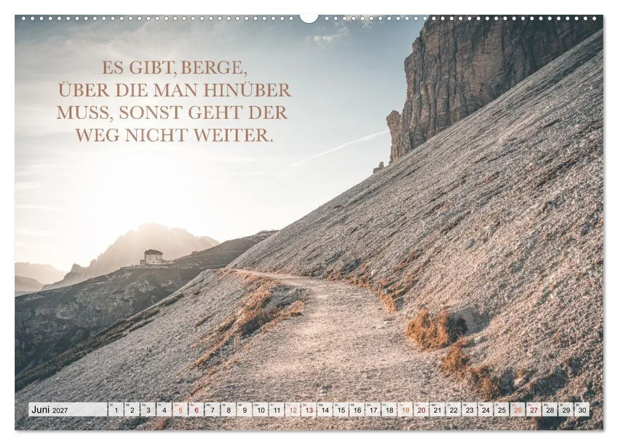 Bild: 9783516755145 | Berge und Sprüche zur Motivation und Inspiration (Wandkalender 2027...