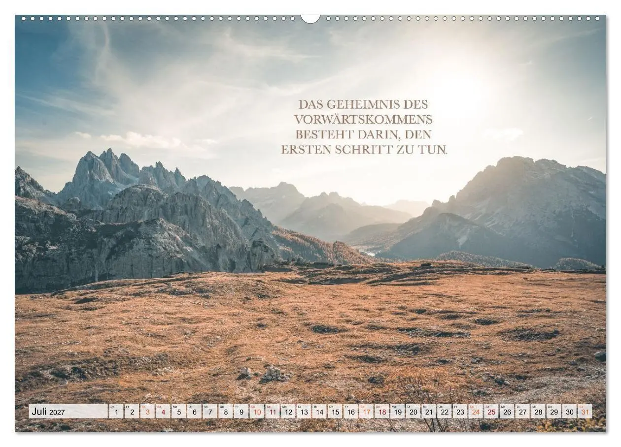 Bild: 9783516755145 | Berge und Sprüche zur Motivation und Inspiration (Wandkalender 2027...