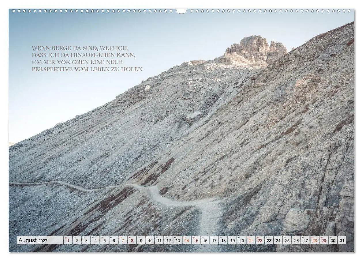 Bild: 9783516755145 | Berge und Sprüche zur Motivation und Inspiration (Wandkalender 2027...