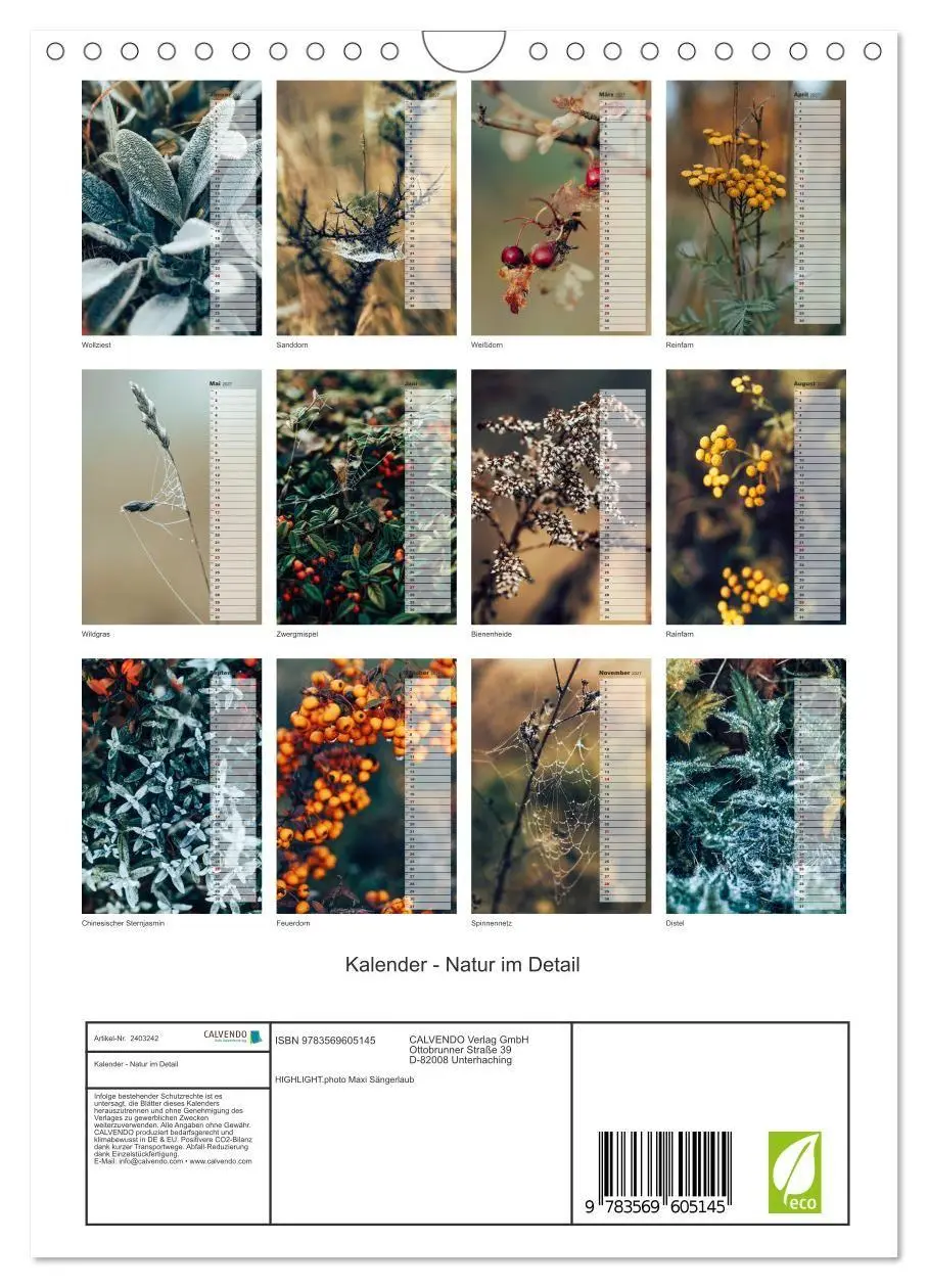 Bild: 9783569605145 | Kalender - Natur im Detail (Wandkalender 2027 DIN A4 hoch),...