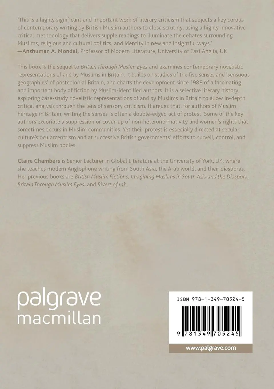 Rückseite: 9781349705245 | Making Sense of Contemporary British Muslim Novels | Claire Chambers