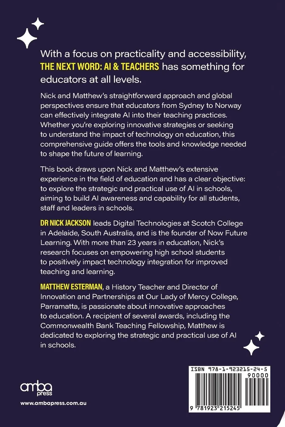 Rückseite: 9781923215245 | The Next Word | AI and Teachers | Nick Jackson (u. a.) | Taschenbuch