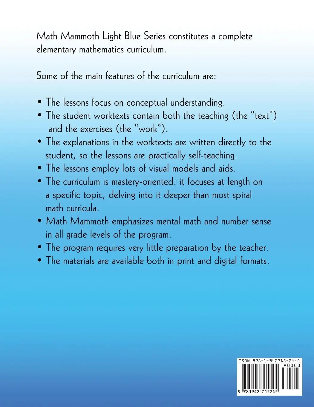 Rückseite: 9781942715245 | Math Mammoth Grade 7-A Worktext | Maria Miller | Taschenbuch | 2016