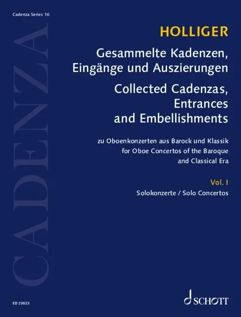 Cover: 9790001205245 | Gesammelte Kadenzen, Eingänge und Auszierungen | Heinz Holliger | 2026