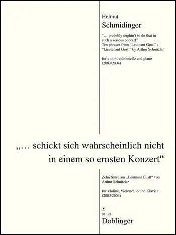Schickt sich wahrscheinlich nicht in einem so ernsten Konzert