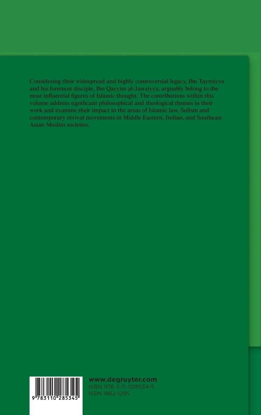 Rückseite: 9783110285345 | Islamic Theology, Philosophy and Law | Birgit Krawietz (u. a.) | Buch