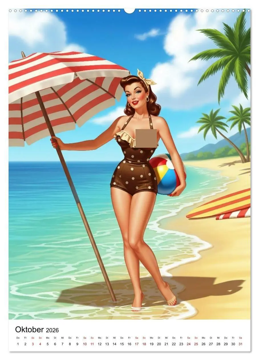 Bild: 9783516735345 | Charme &amp; Kurven: Die Pin-ups der Golden 50s (Wandkalender 2026 DIN...