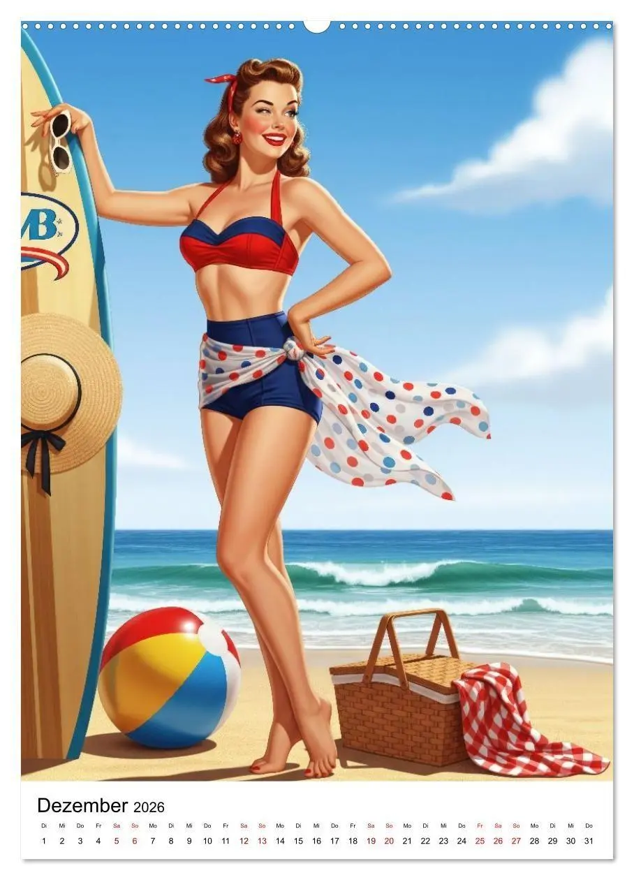Bild: 9783516735345 | Charme &amp; Kurven: Die Pin-ups der Golden 50s (Wandkalender 2026 DIN...