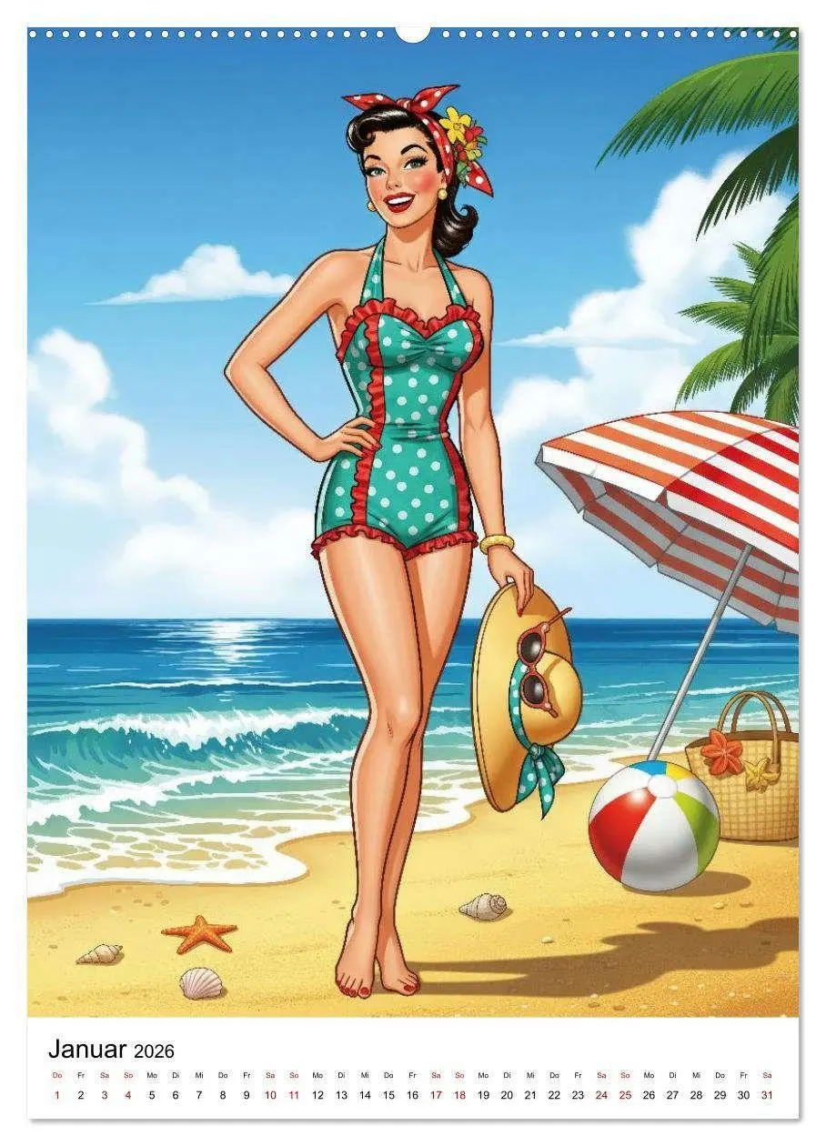 Bild: 9783516735345 | Charme &amp; Kurven: Die Pin-ups der Golden 50s (Wandkalender 2026 DIN...