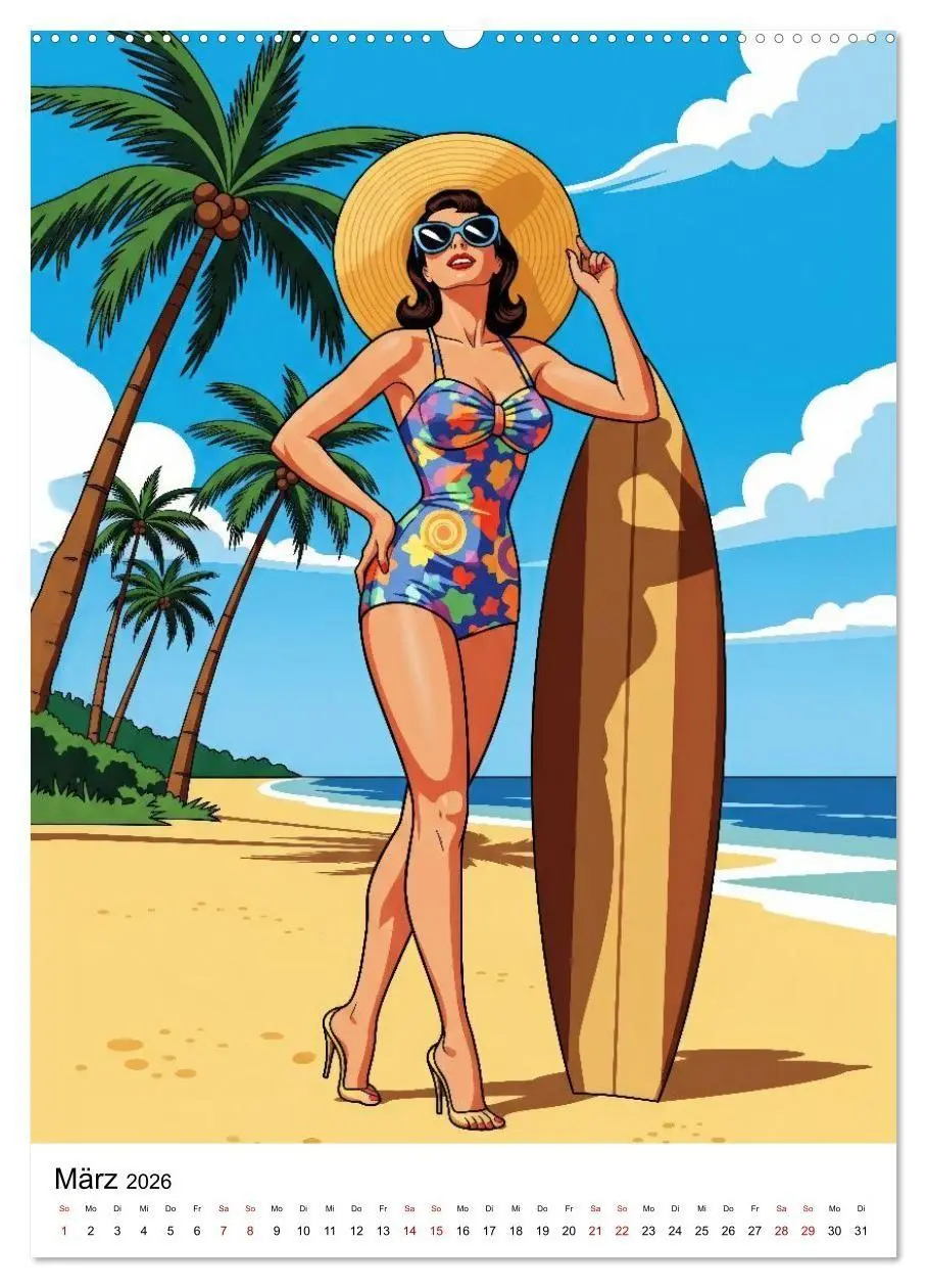 Bild: 9783516735345 | Charme &amp; Kurven: Die Pin-ups der Golden 50s (Wandkalender 2026 DIN...
