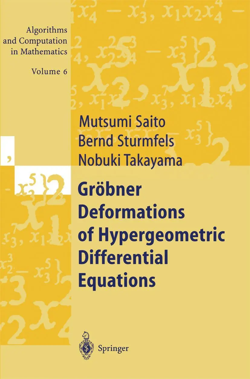 Cover: 9783642085345 | Gröbner Deformations of Hypergeometric Differential Equations | Buch