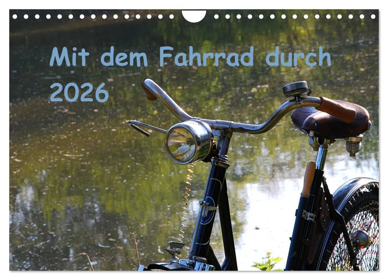 Cover: 9783516025545 | Mit dem Fahrrad durch 2026 (Wandkalender 2026 DIN A4 quer),...