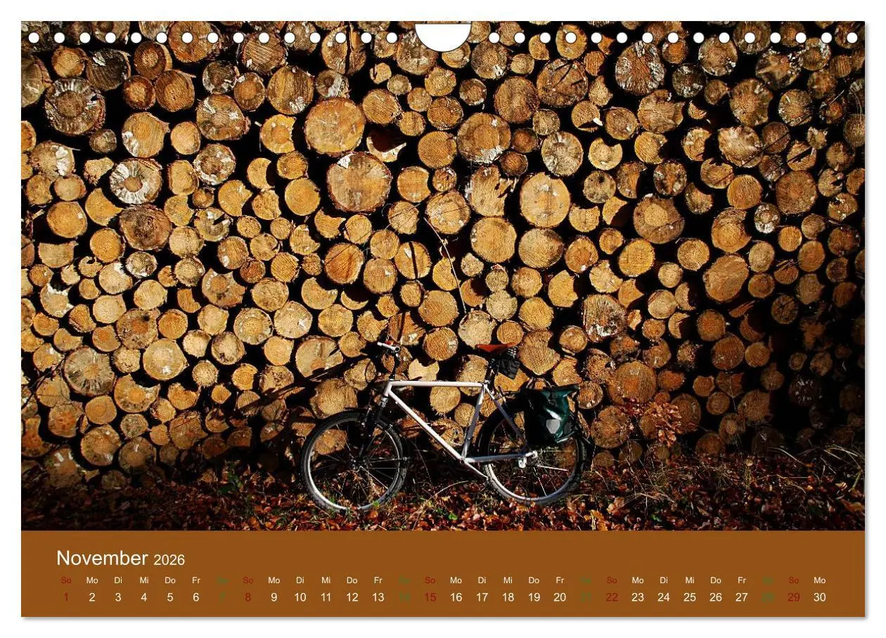 Bild: 9783516025545 | Mit dem Fahrrad durch 2026 (Wandkalender 2026 DIN A4 quer),...