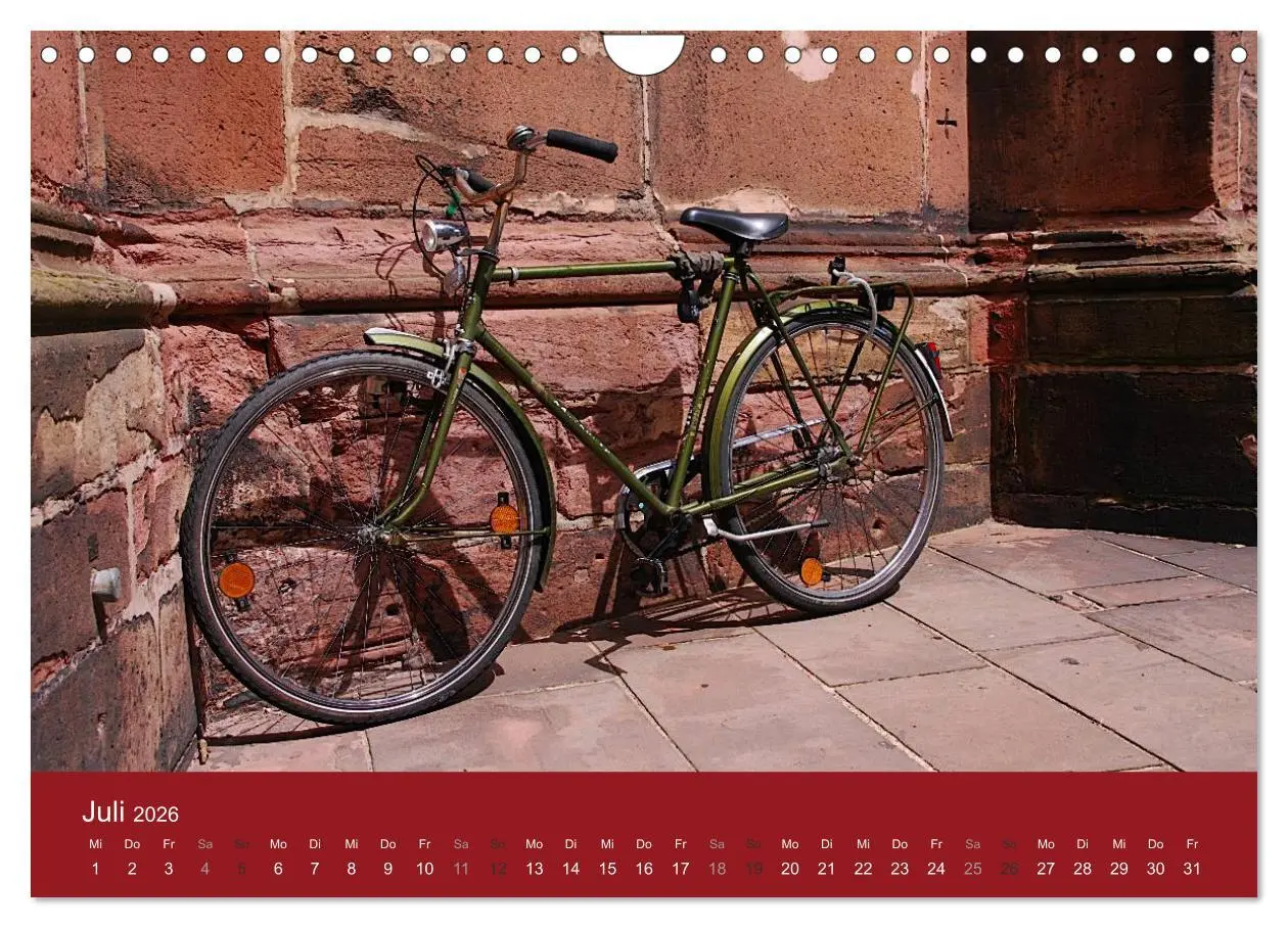 Bild: 9783516025545 | Mit dem Fahrrad durch 2026 (Wandkalender 2026 DIN A4 quer),...