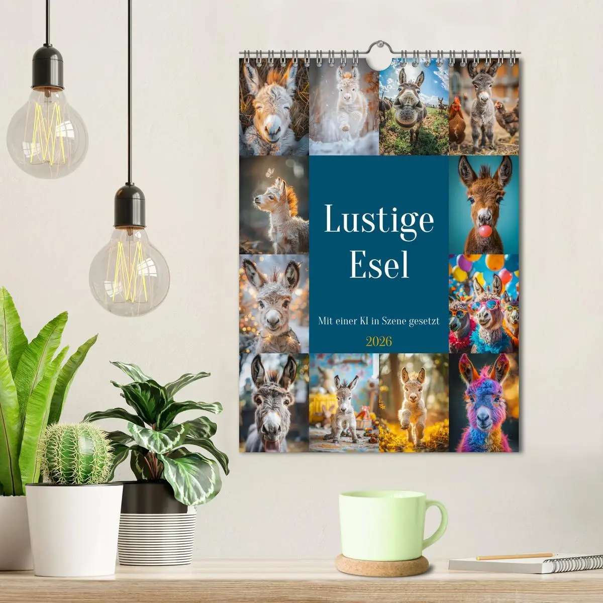 Bild: 9783516265545 | Lustige Esel (Wandkalender 2026 DIN A4 hoch), CALVENDO Monatskalender