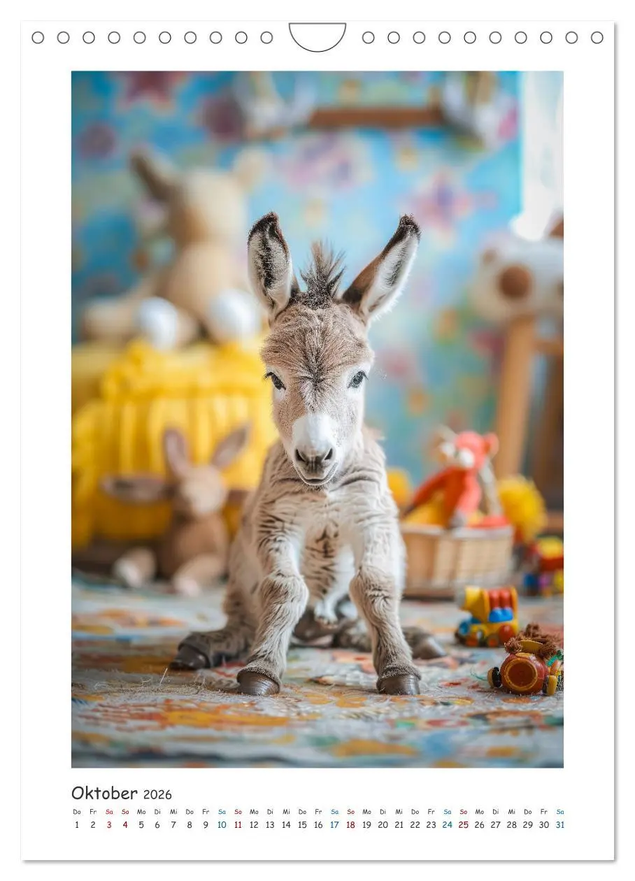 Bild: 9783516265545 | Lustige Esel (Wandkalender 2026 DIN A4 hoch), CALVENDO Monatskalender