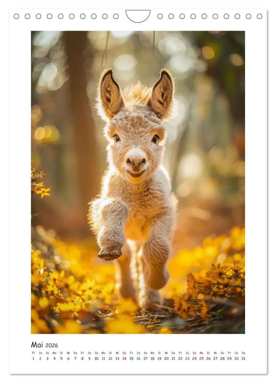 Bild: 9783516265545 | Lustige Esel (Wandkalender 2026 DIN A4 hoch), CALVENDO Monatskalender