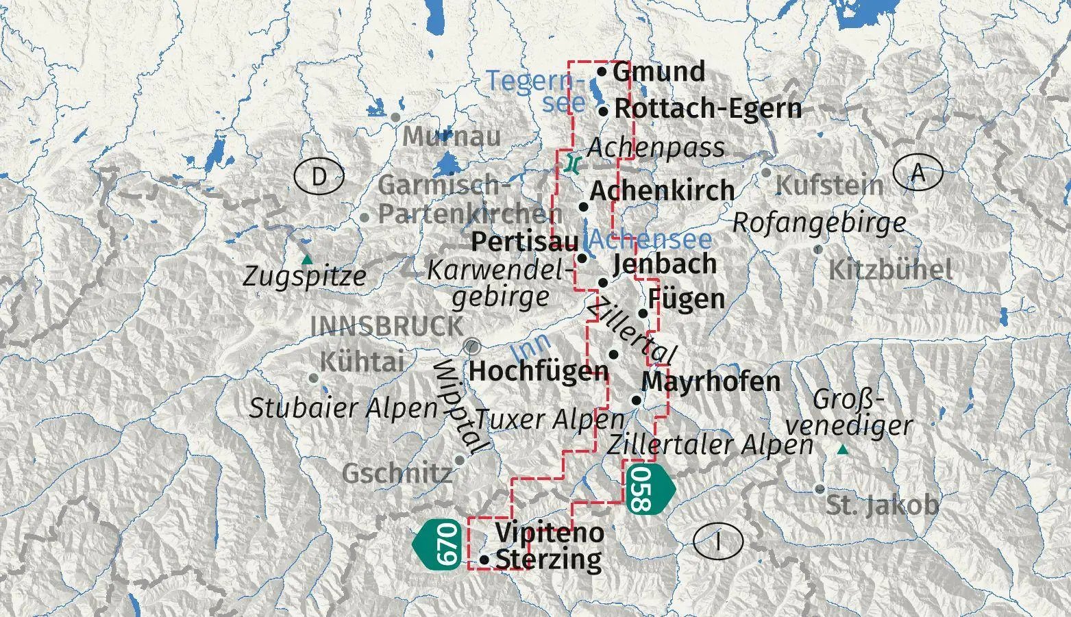 Bild: 9783991545545 | KOMPASS Wanderkarte 289 Die Alpenüberquerung - vom Tegernsee über...
