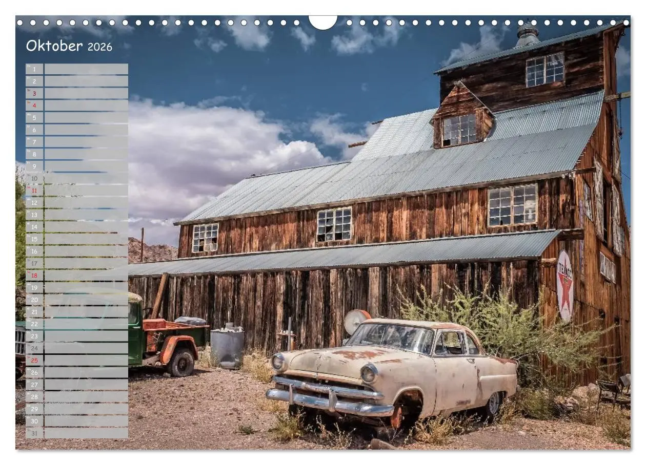 Bild: 9783516015645 | Vergessene Zeitzeugen entlang der Route 66 (Wandkalender 2026 DIN...