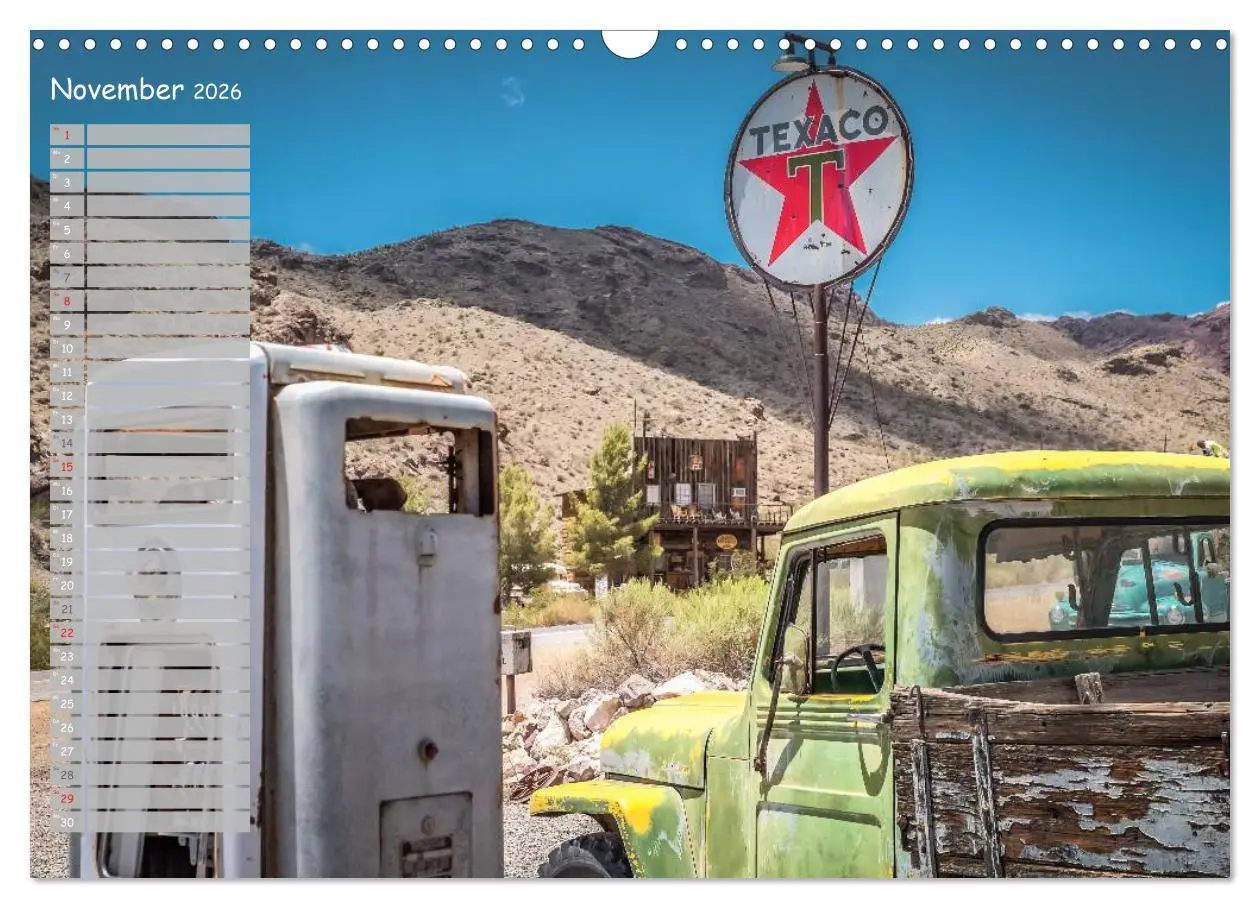 Bild: 9783516015645 | Vergessene Zeitzeugen entlang der Route 66 (Wandkalender 2026 DIN...