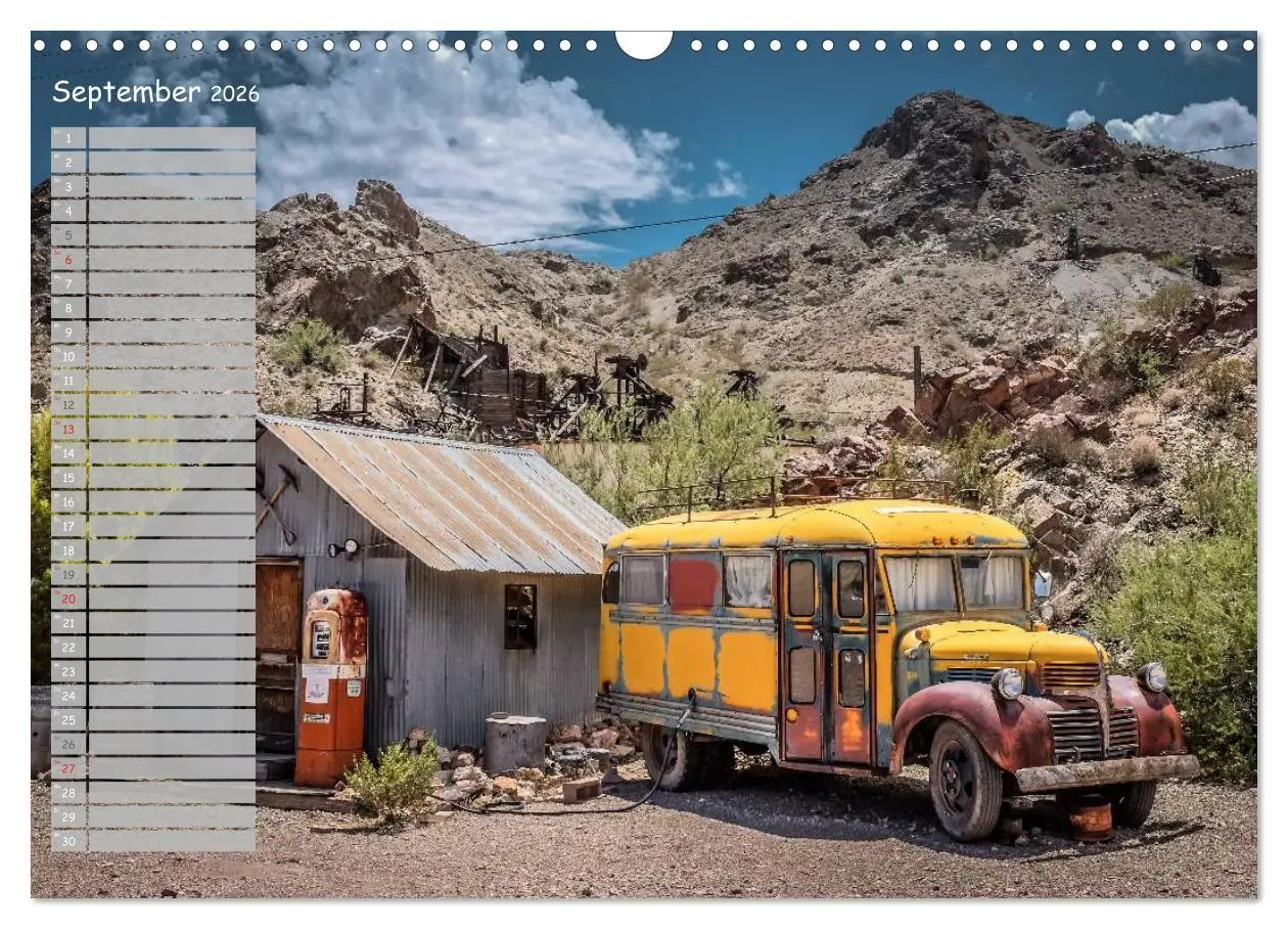 Bild: 9783516015645 | Vergessene Zeitzeugen entlang der Route 66 (Wandkalender 2026 DIN...