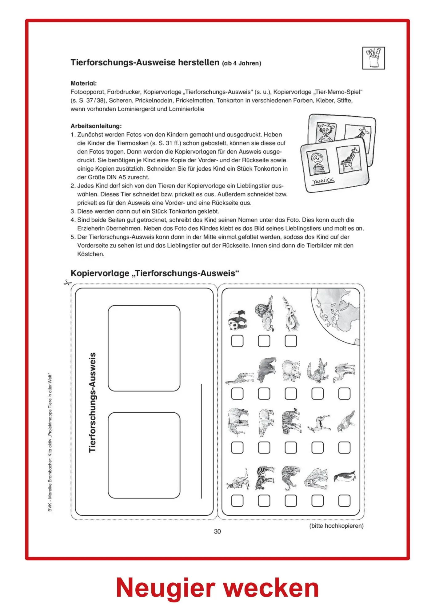 Bild: 9783867405645 | Kita aktiv Projektmappe Tiere in aller Welt | Mareike Brombacher