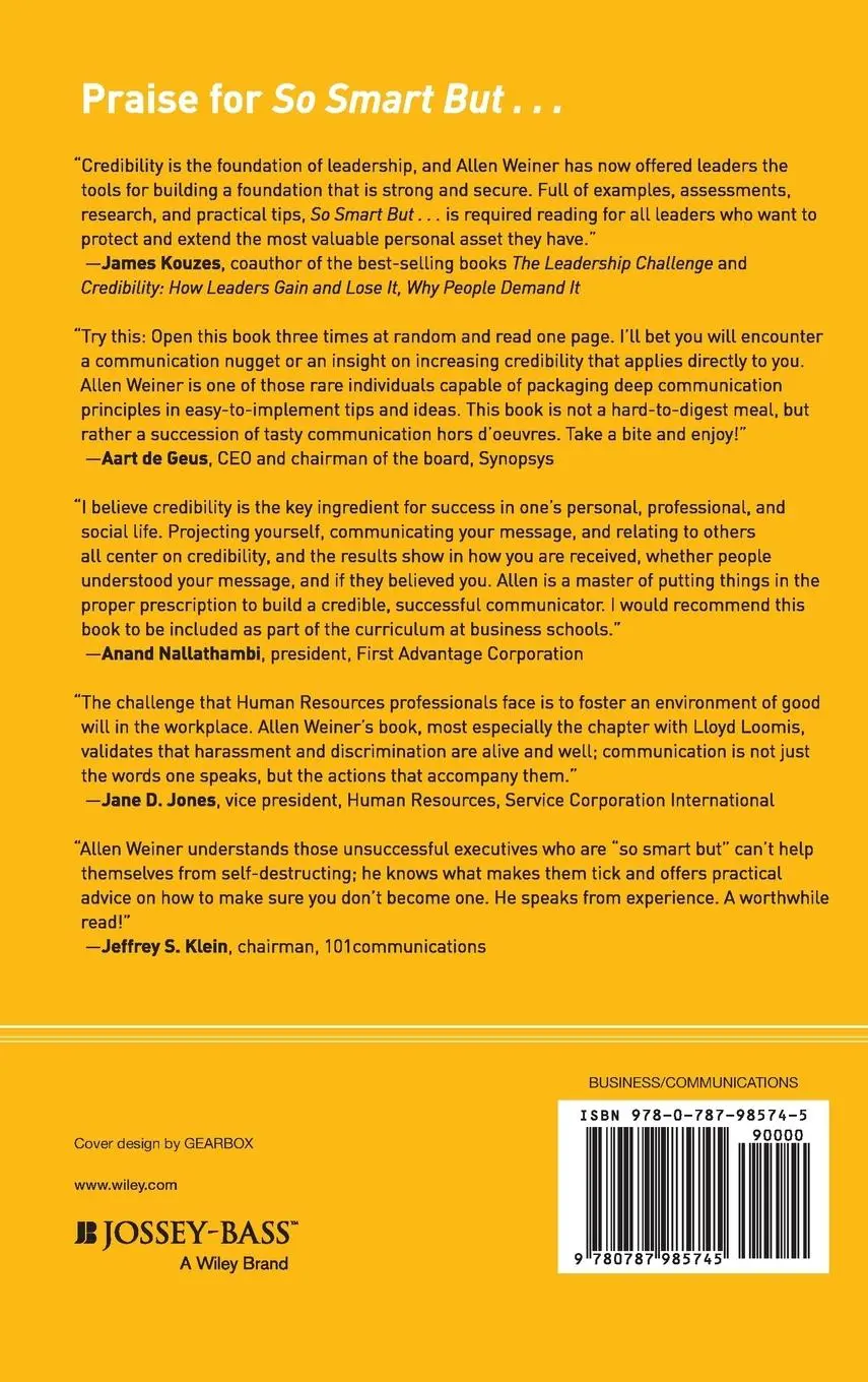 Rückseite: 9780787985745 | So Smart But... | Allen N Weiner | Buch | 224 S. | Englisch | 2006