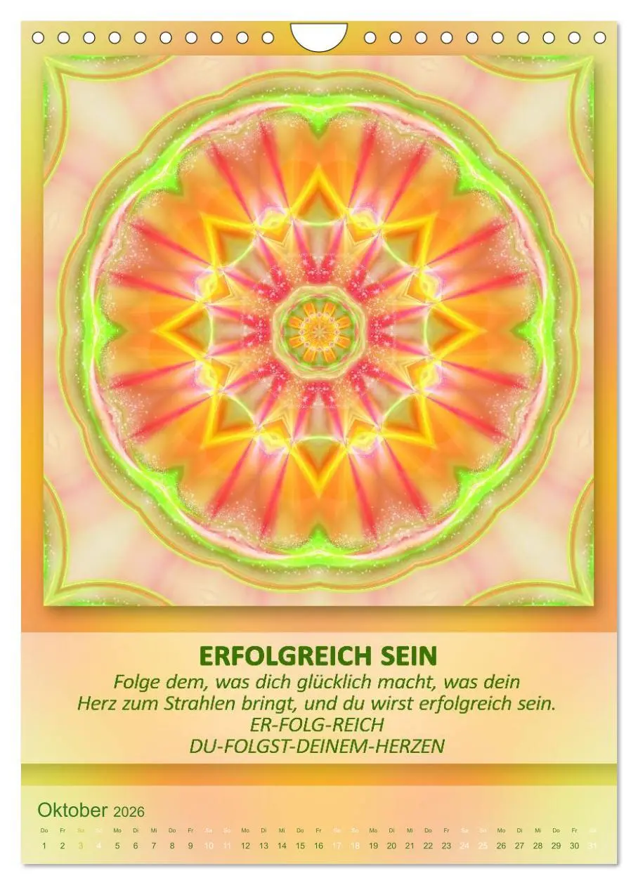 Bild: 9783516485745 | Light Energy Mandalas - Kalender - Vol. 1 (Wandkalender 2026 DIN A4...