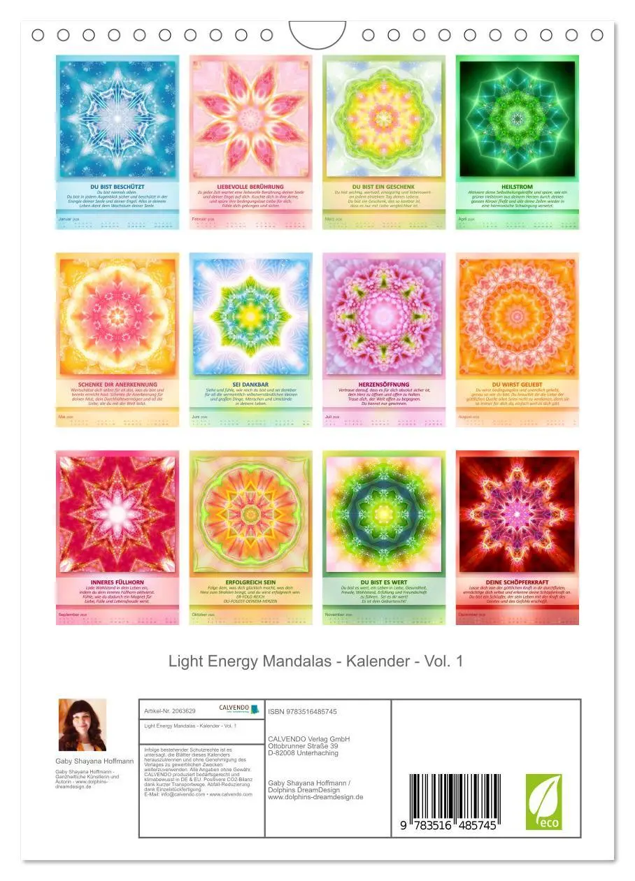 Bild: 9783516485745 | Light Energy Mandalas - Kalender - Vol. 1 (Wandkalender 2026 DIN A4...