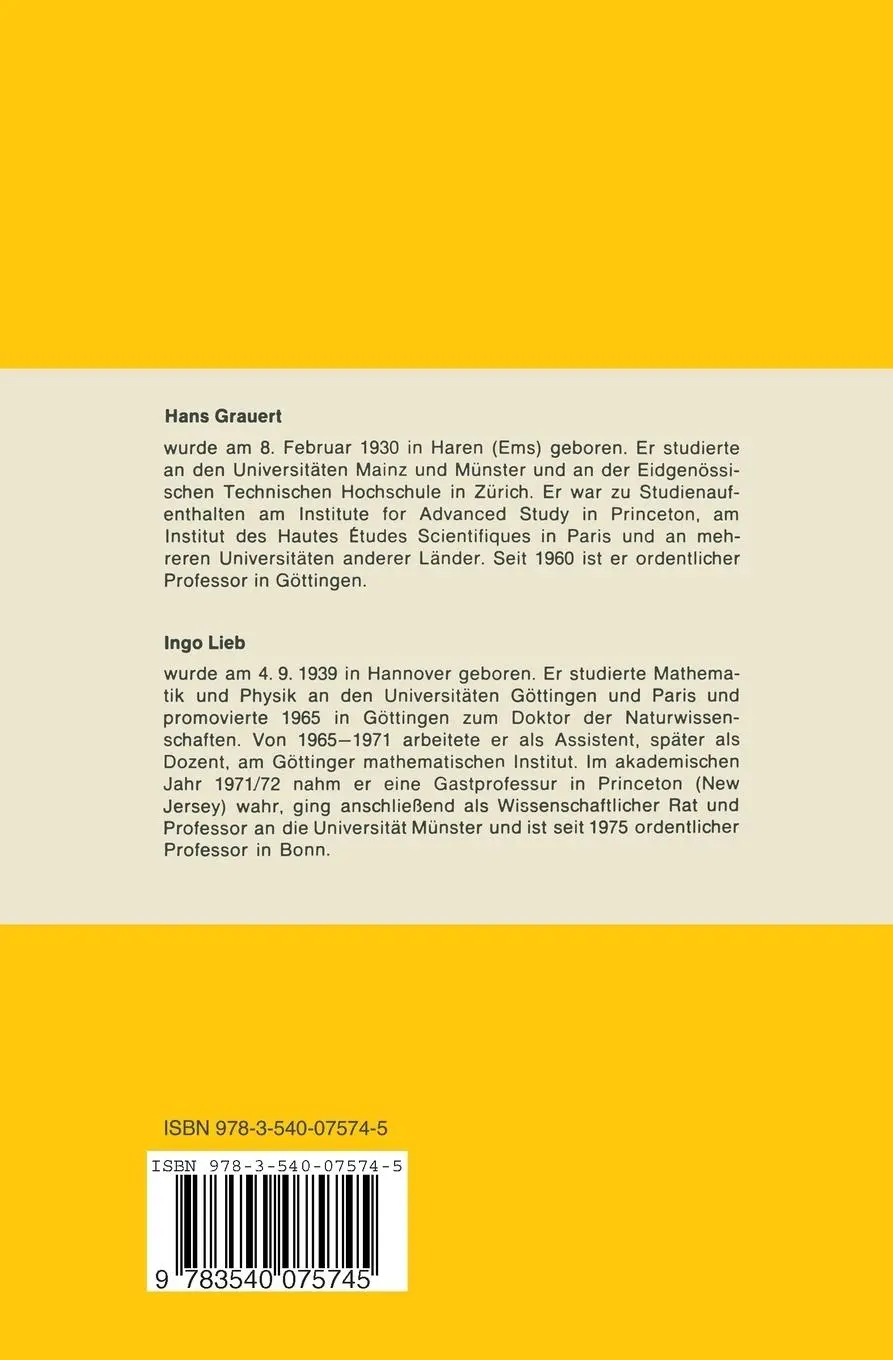 Rückseite: 9783540075745 | Differential- und Integralrechnung I | Ingo Lieb (u. a.) | Taschenbuch