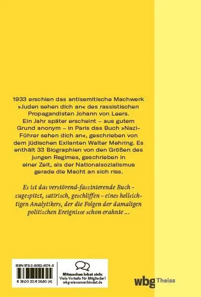 Rückseite: 9783806245745 | Nazi-Führer sehen dich an | 33 Biographien aus dem Dritten Reich