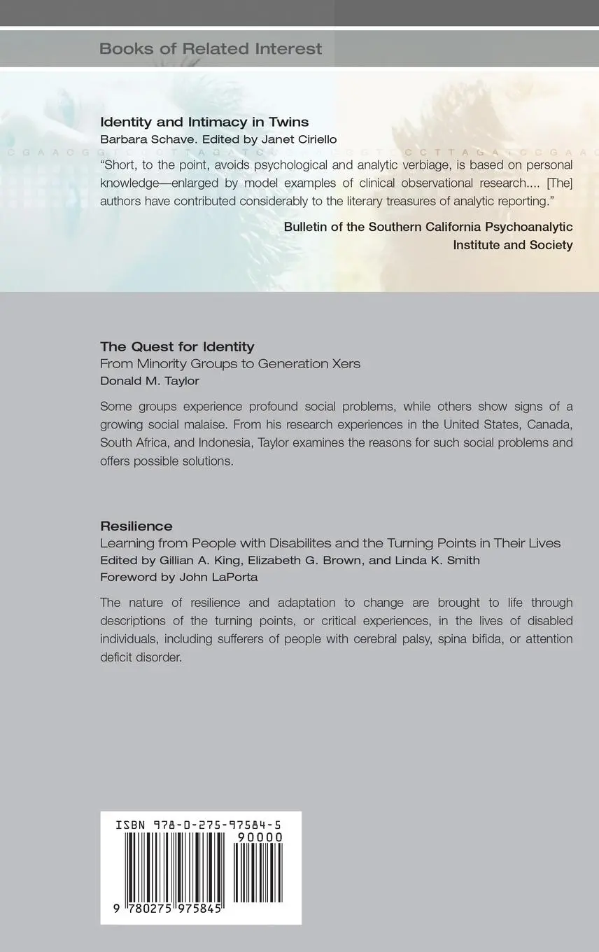 Rückseite: 9780275975845 | Not All Twins Are Alike | Psychological Profiles of Twinship | Klein