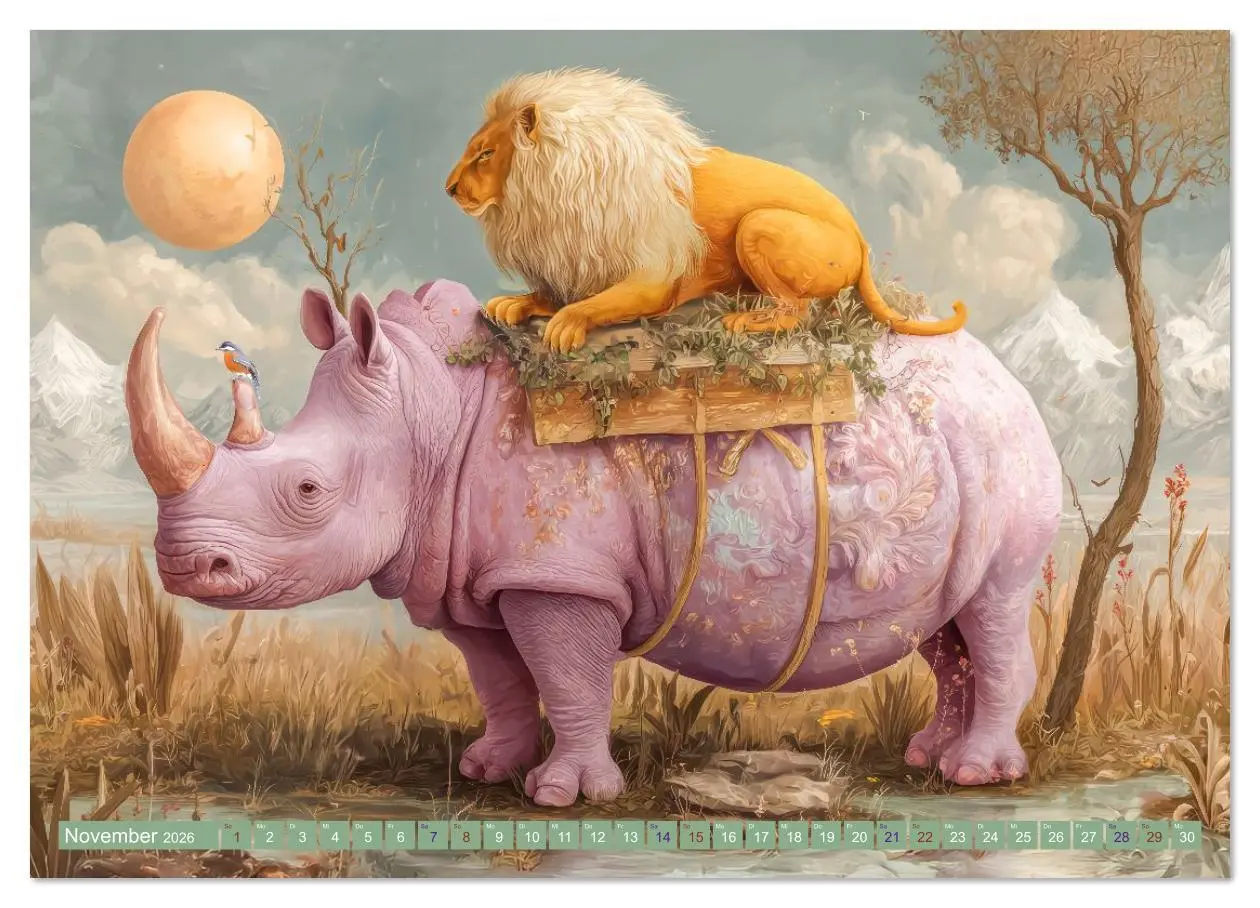 Bild: 9783516615845 | Humorvolle Tieranhäufungen - Voller Fantasie (Wandkalender 2026 DIN...