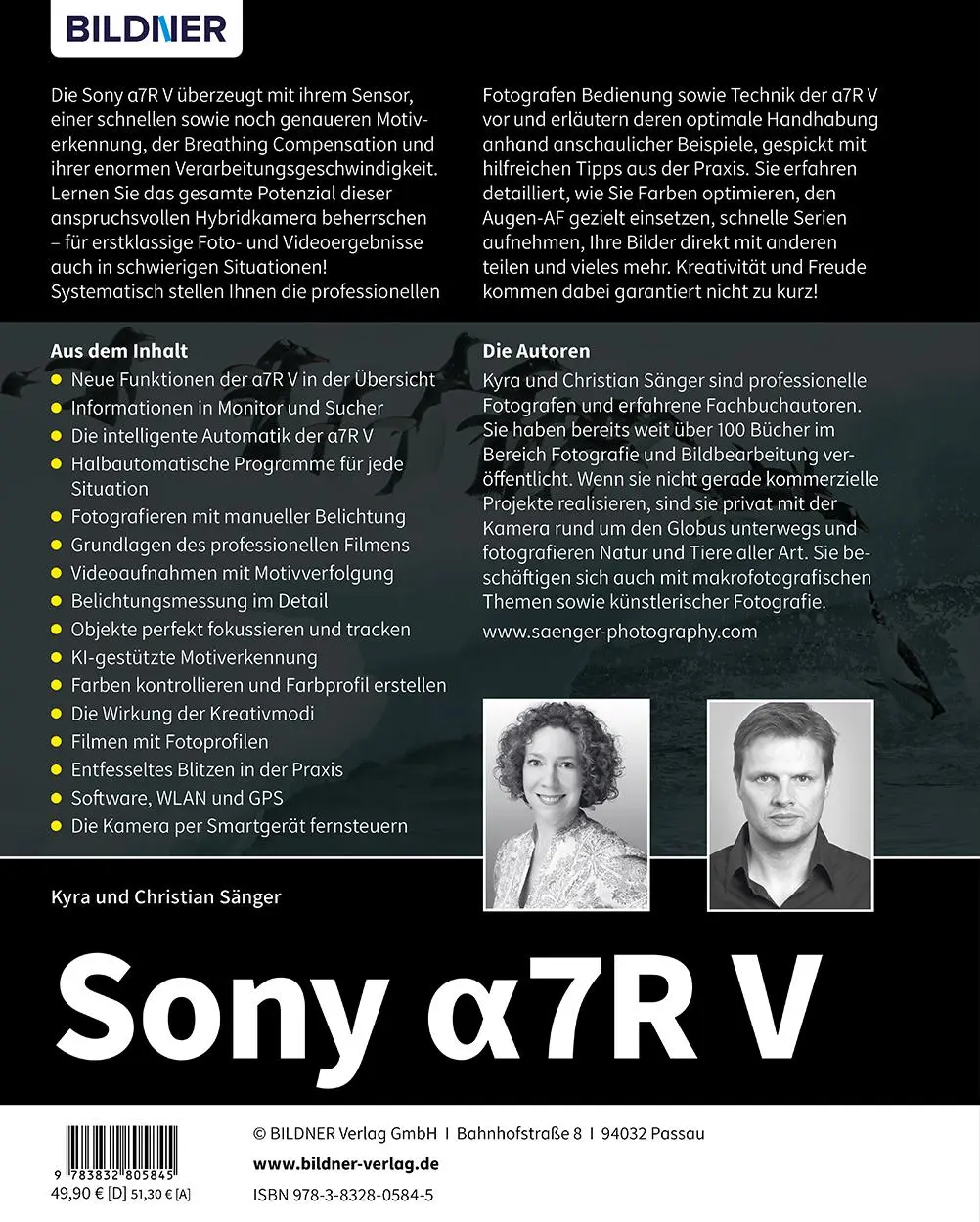 Rückseite: 9783832805845 | Sony A7R V | Christian Sänger (u. a.) | Buch | 392 S. | Deutsch | 2023