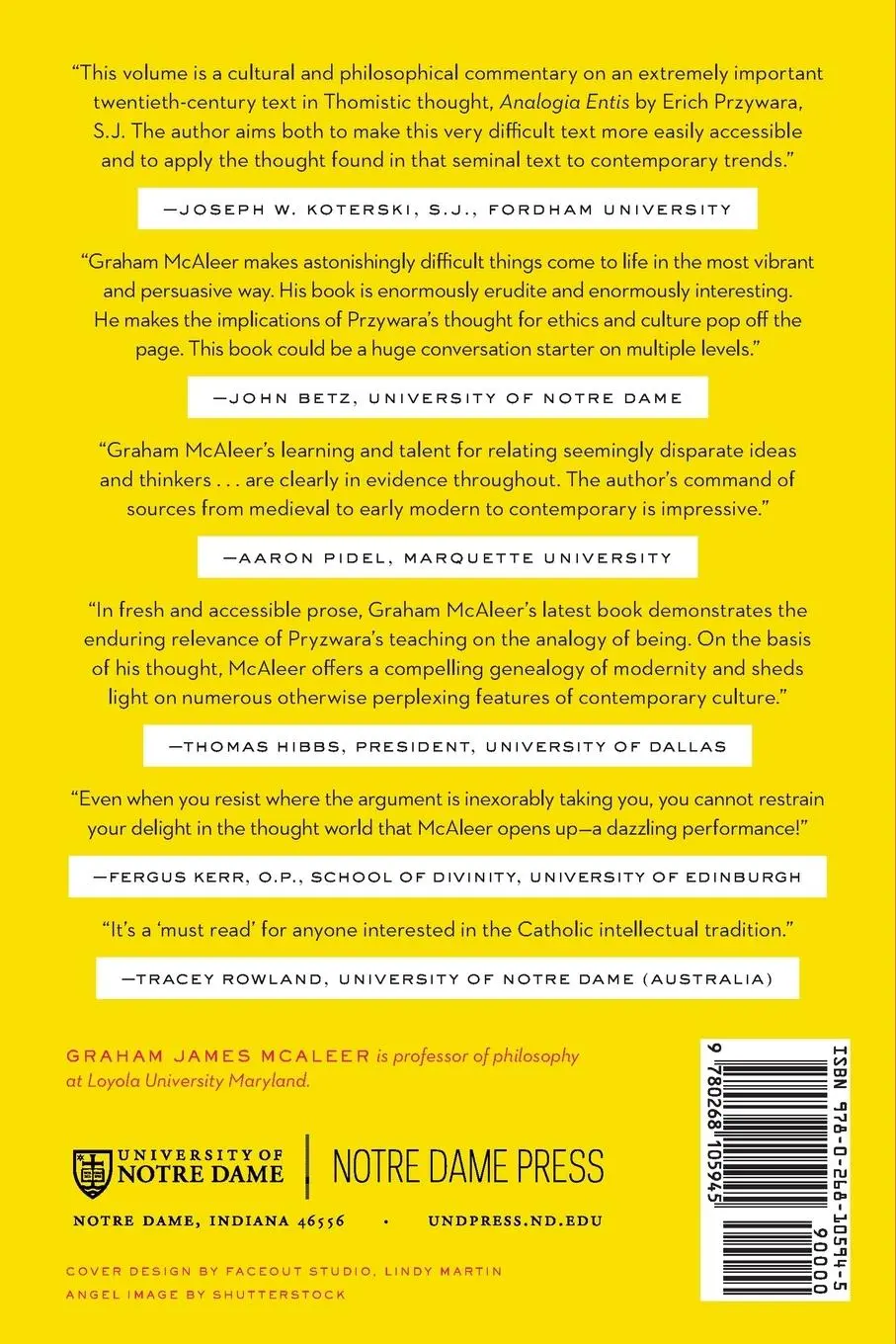 Rückseite: 9780268105945 | Erich Przywara and Postmodern Natural Law | Graham James McAleer