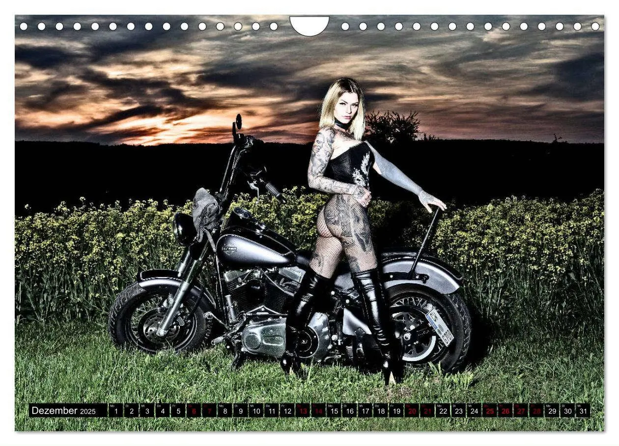 Bild: 9783435115945 | Motorräder und Sexy Girls (Wandkalender 2025 DIN A4 quer), CALVENDO...