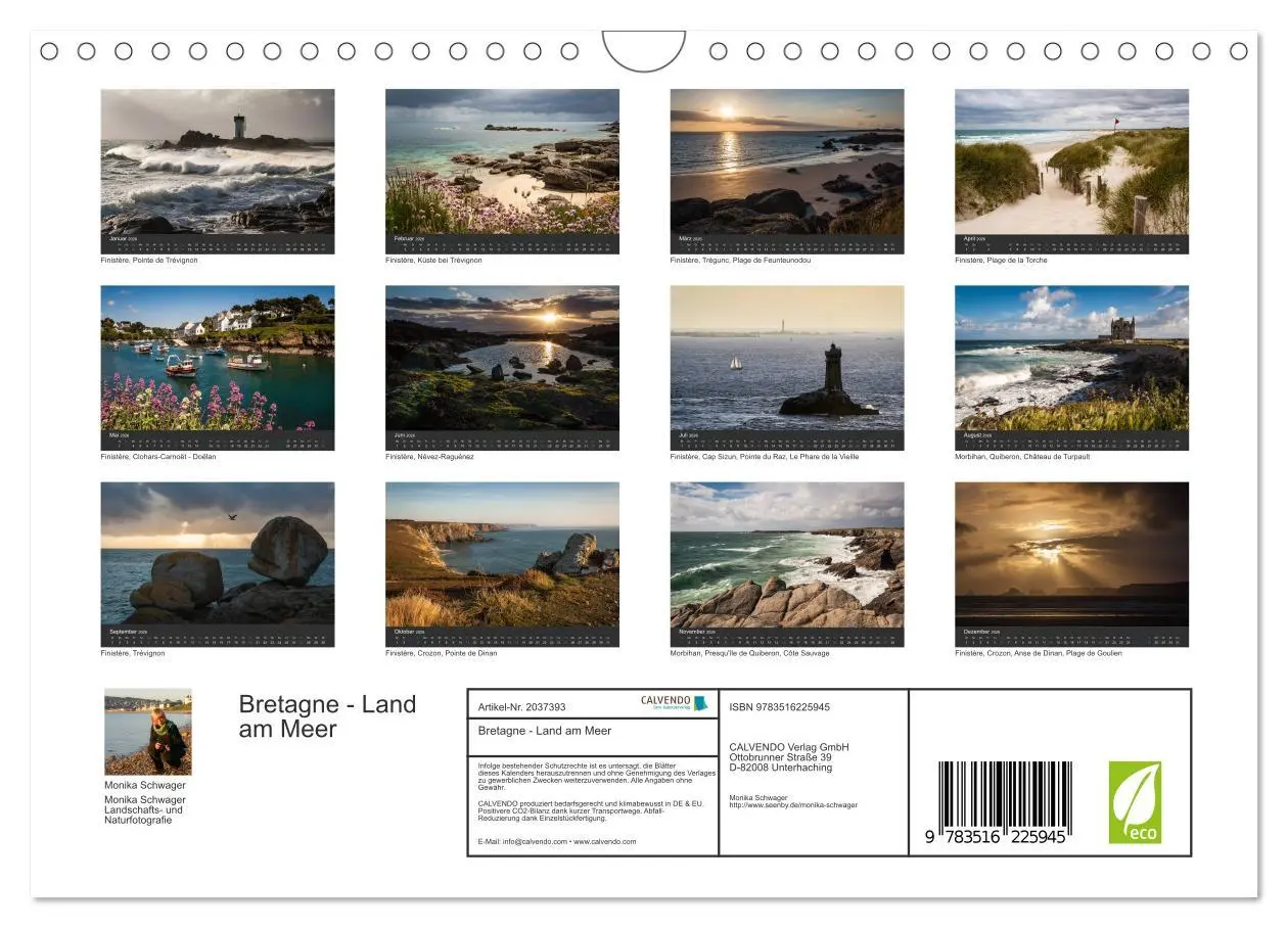 Bild: 9783516225945 | Bretagne - Land am Meer (Wandkalender 2026 DIN A4 quer), CALVENDO...