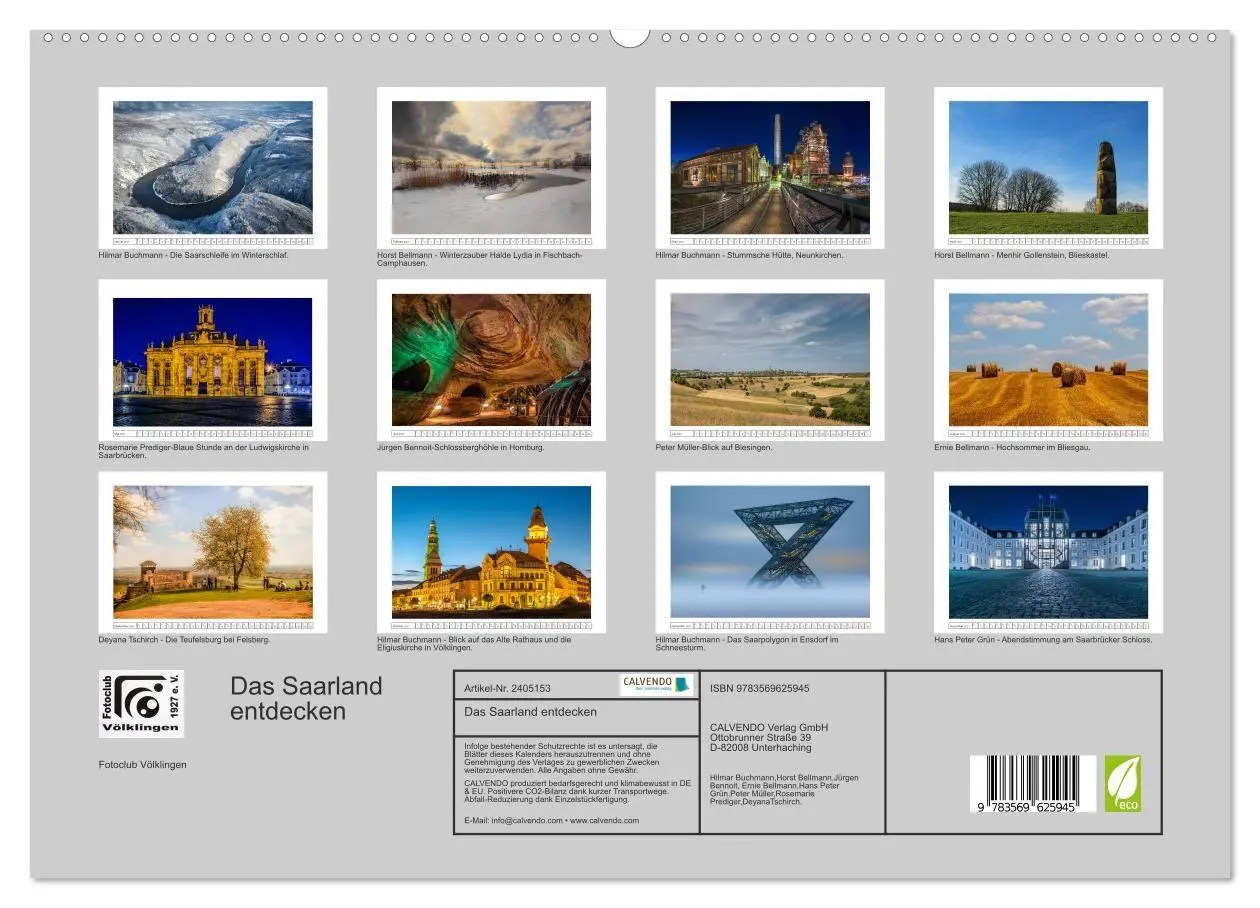 Bild: 9783569625945 | Das Saarland entdecken (hochwertiger Premium Wandkalender 2027 DIN...