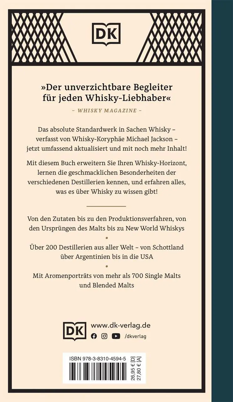 Rückseite: 9783831045945 | Malt Whisky | Das Standardwerk | Michael Jackson | Buch | 480 S.