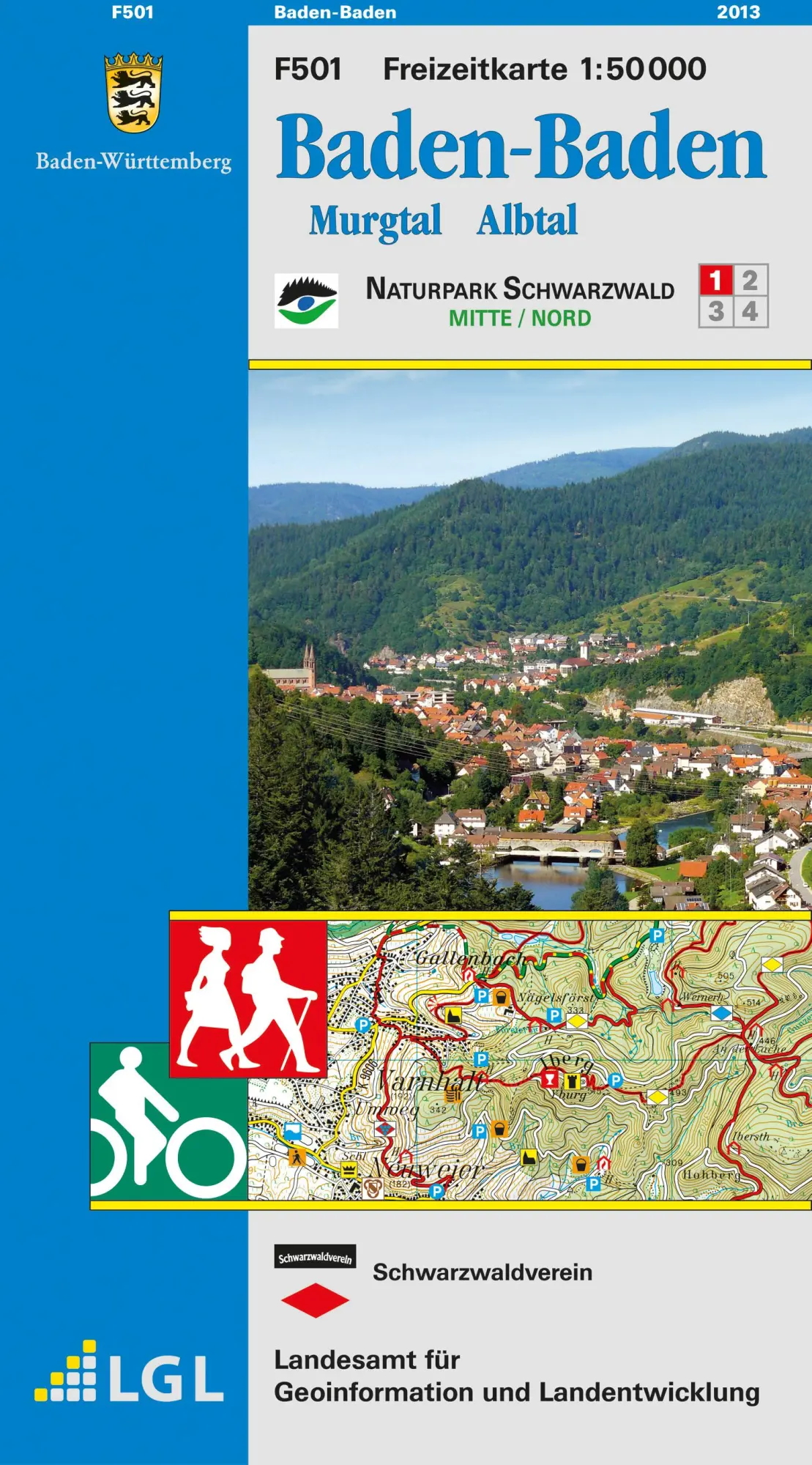 Cover: 9783890215945 | LGL BW 50 000 Freizeit Baden-Baden | (Land-)Karte | 2 S. | Deutsch