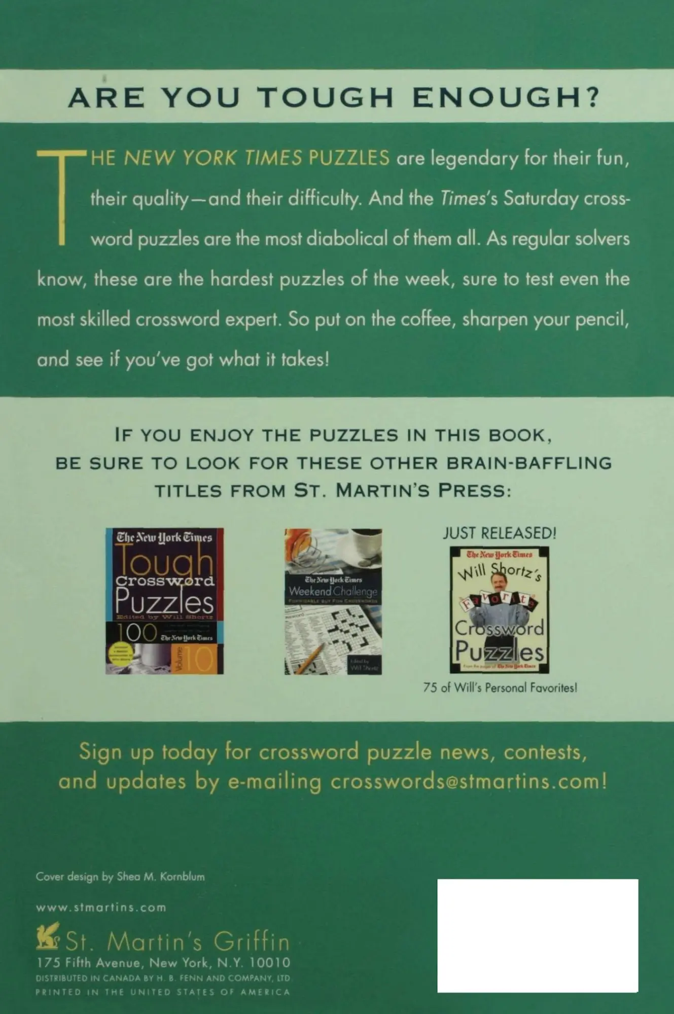 Rückseite: 9780312306045 | The New York Times Super Saturday Crosswords | New York Times | Buch