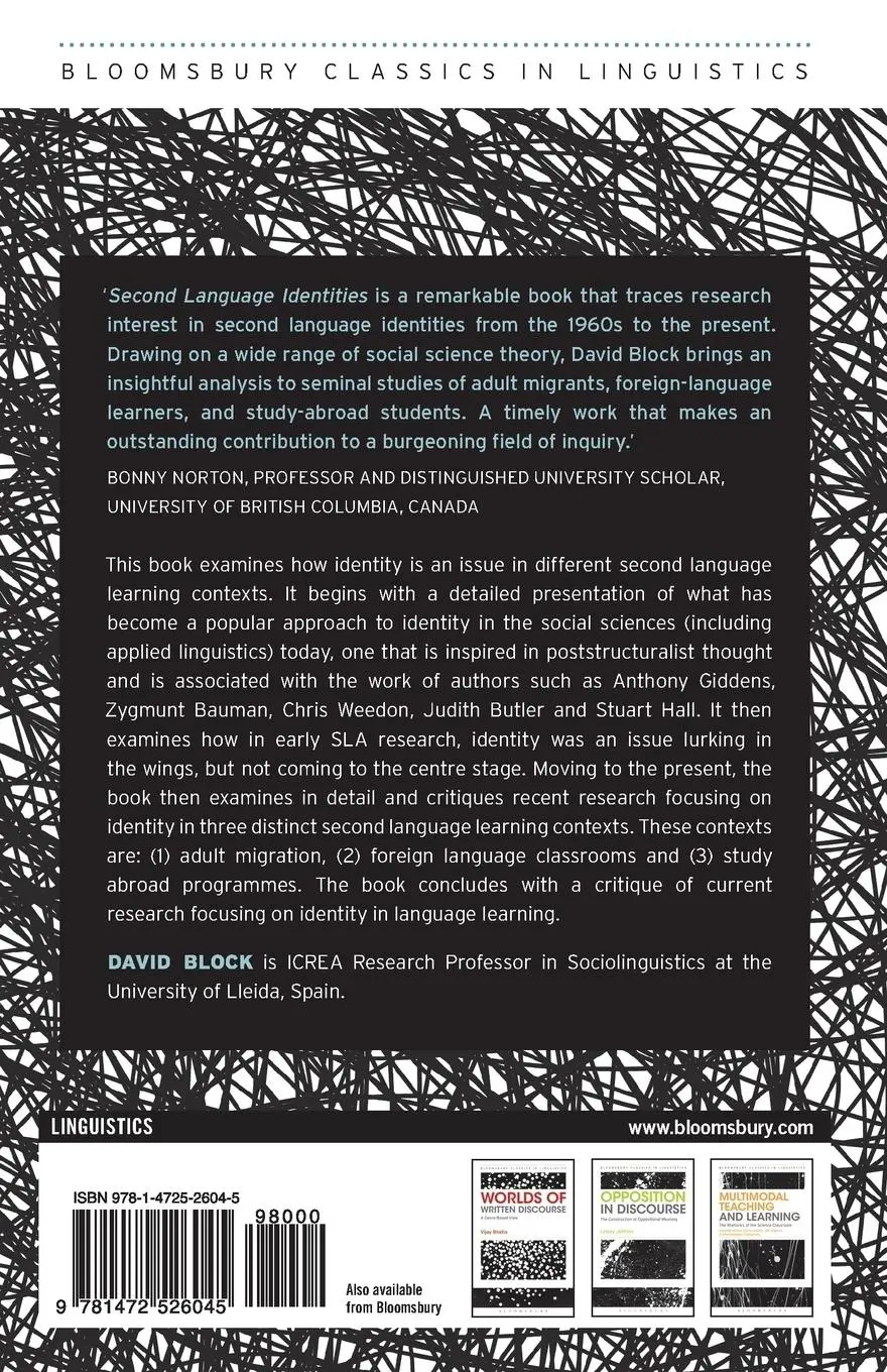 Rückseite: 9781472526045 | Second Language Identities | David Block | Taschenbuch | Englisch